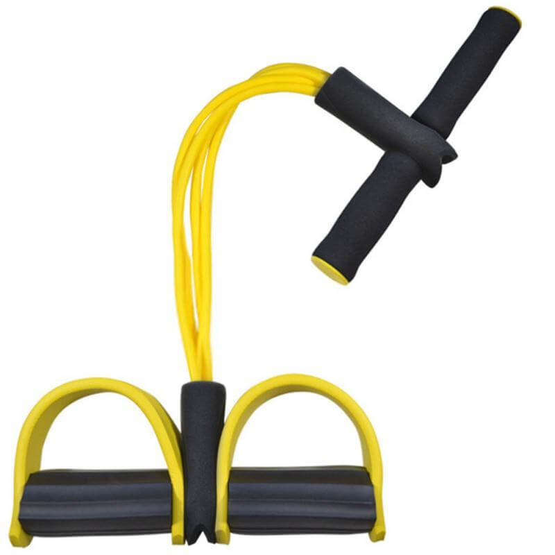 Natural Latex Foot Pedal Elastic Pull Rope Handle Fitness Expander