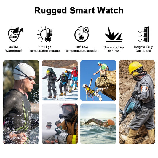Rugged Smartwatch Outdoor Fitness Tracker