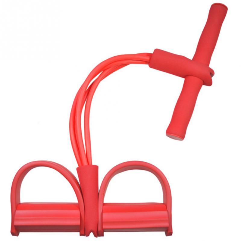 Natural Latex Foot Pedal Elastic Pull Rope Handle Fitness Expander