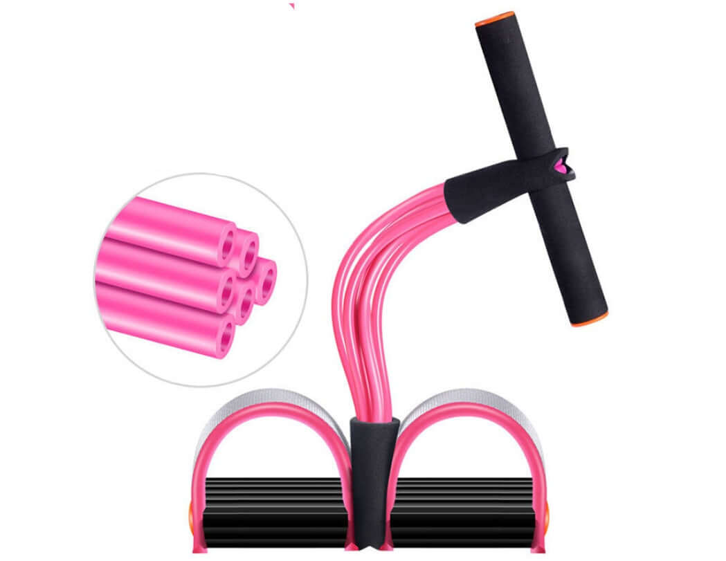 Natural Latex Foot Pedal Elastic Pull Rope Handle Fitness Expander
