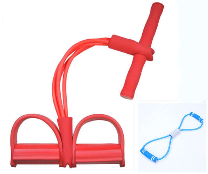 Natural Latex Foot Pedal Elastic Pull Rope Handle Fitness Expander