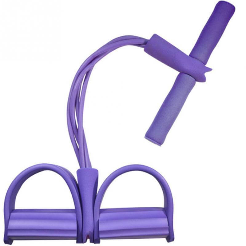 Natural Latex Foot Pedal Elastic Pull Rope Handle Fitness Expander