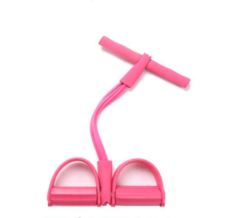 Natural Latex Foot Pedal Elastic Pull Rope Handle Fitness Expander