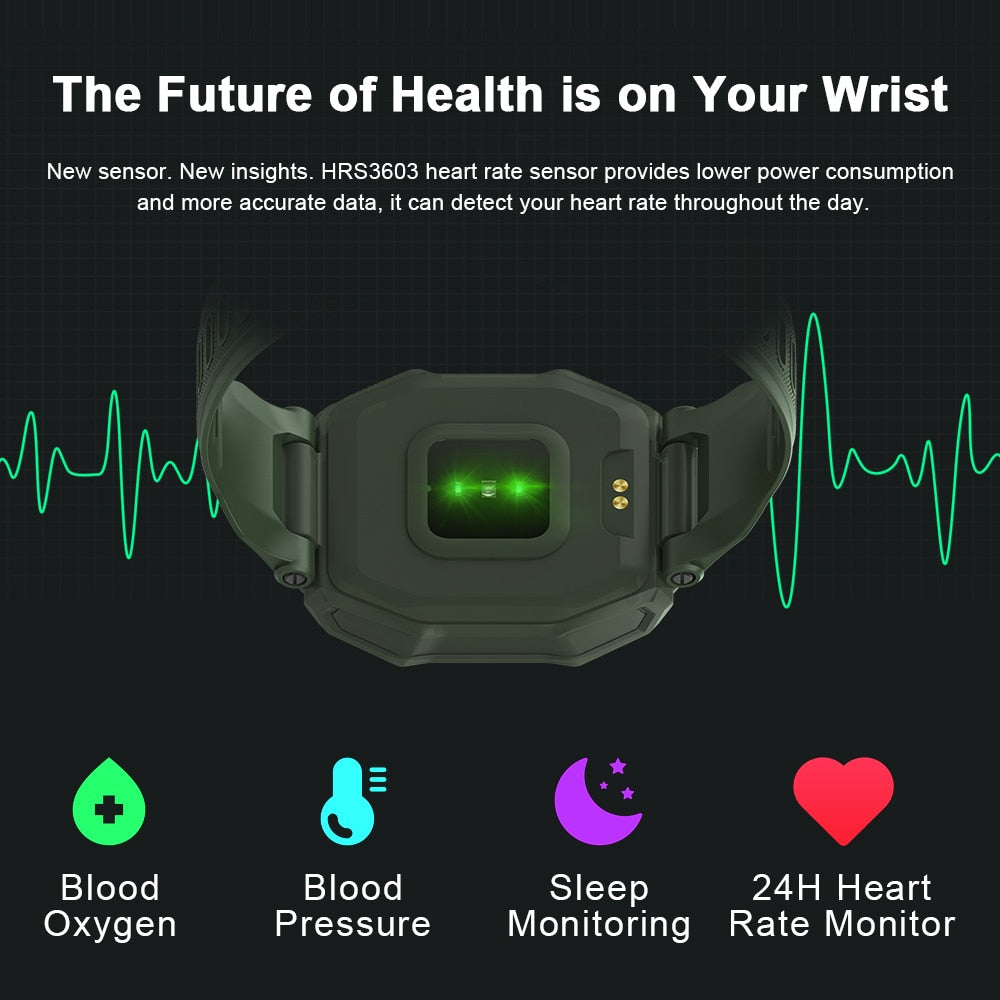 Rugged Smartwatch Outdoor Fitness Tracker