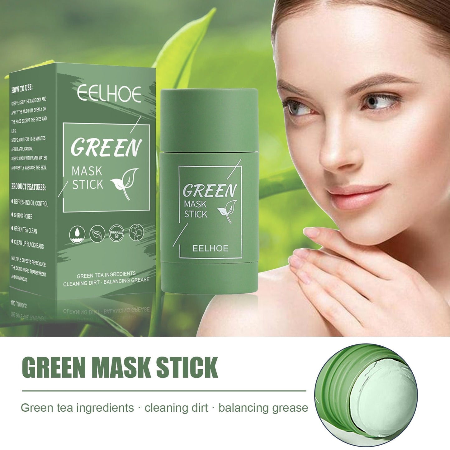 Green Tea Clay Mask Stick