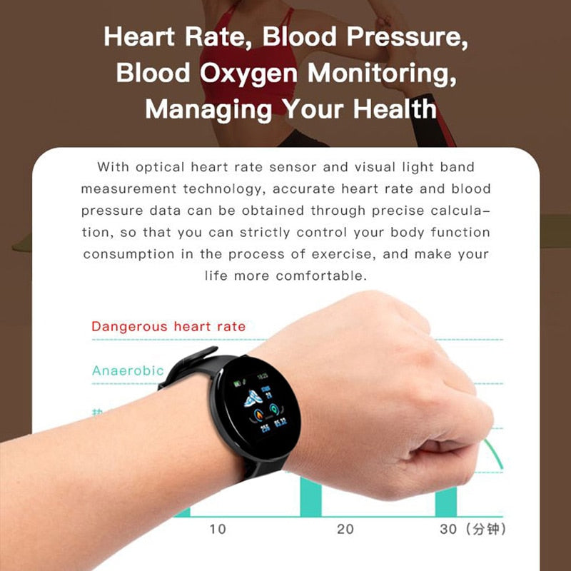 Bluetooth Smartwatch Men Women Health Fitness Tracker