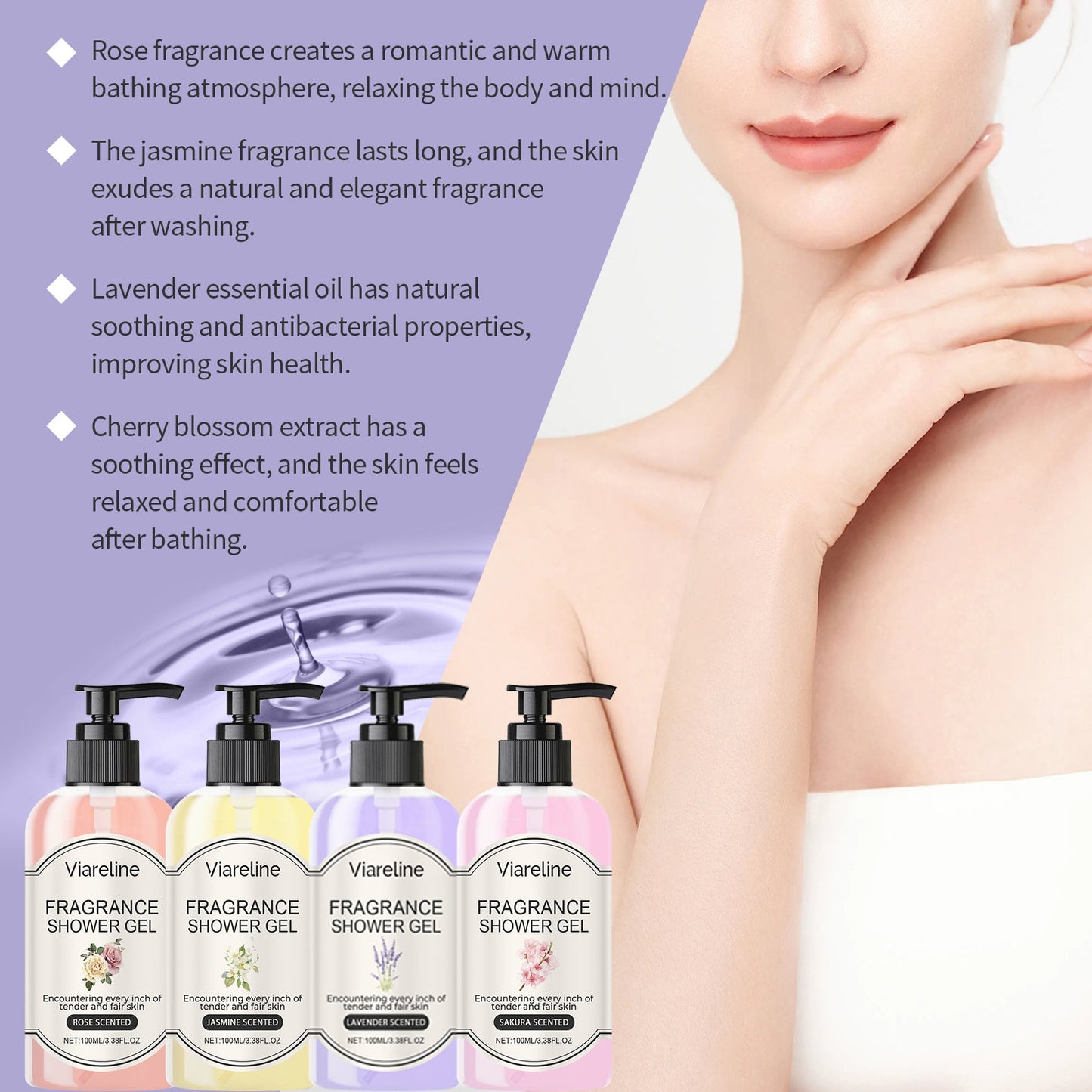Lavender Fragrant Moisturizing Shower Gel