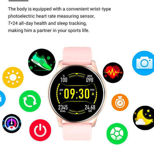 Women Smartwatch Weather Fitness Heart Rate Tracker