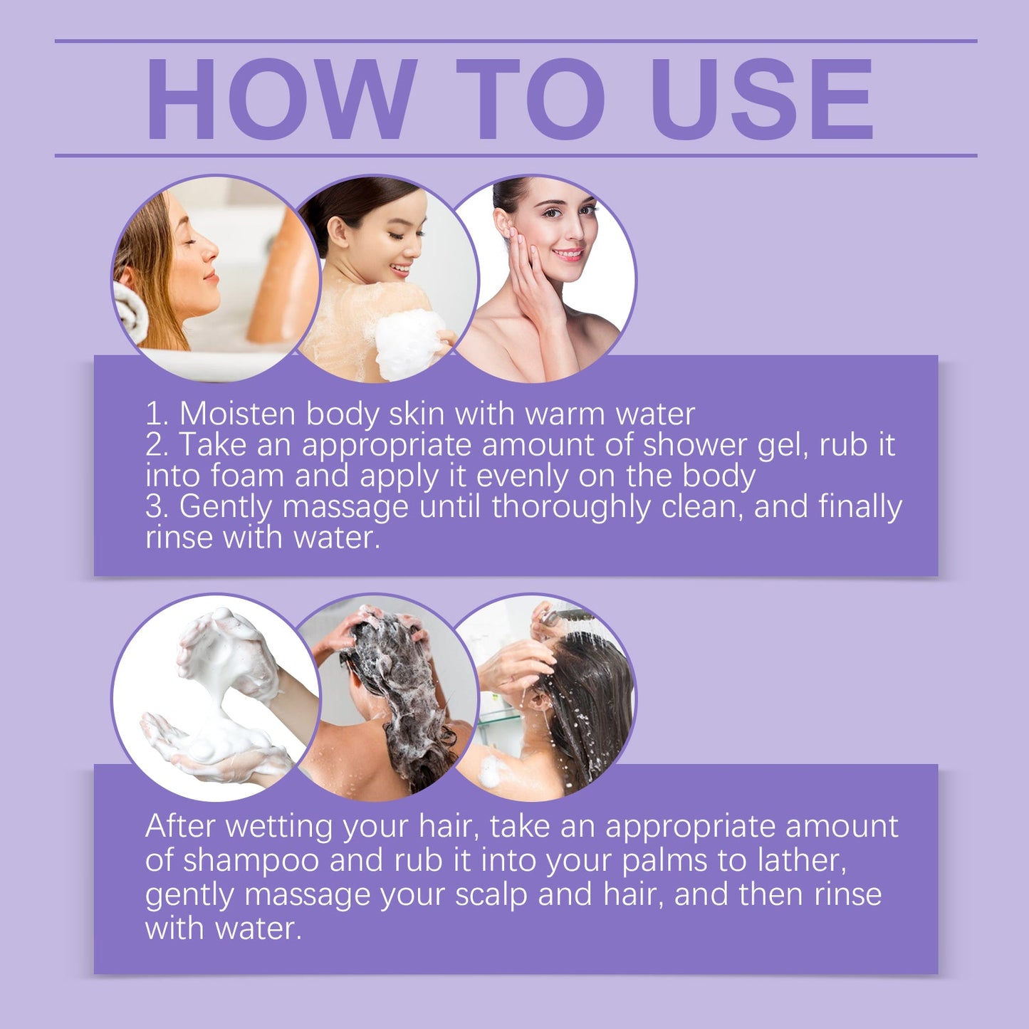Lavender Shampoo Shower Moisturizing Set