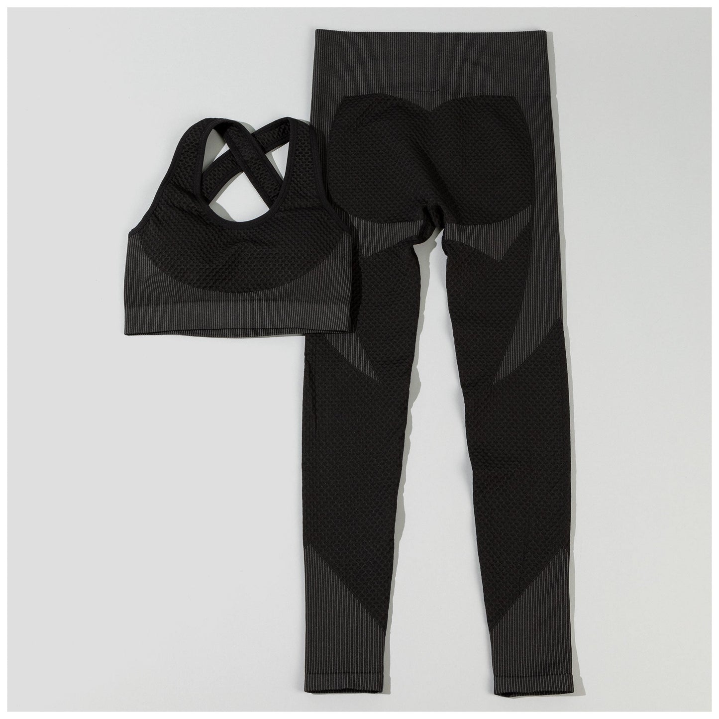 Textured Leggings Sports Bra Activewear Set