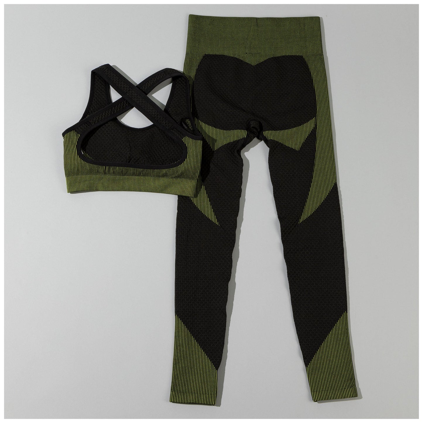 Textured Leggings Sports Bra Activewear Set