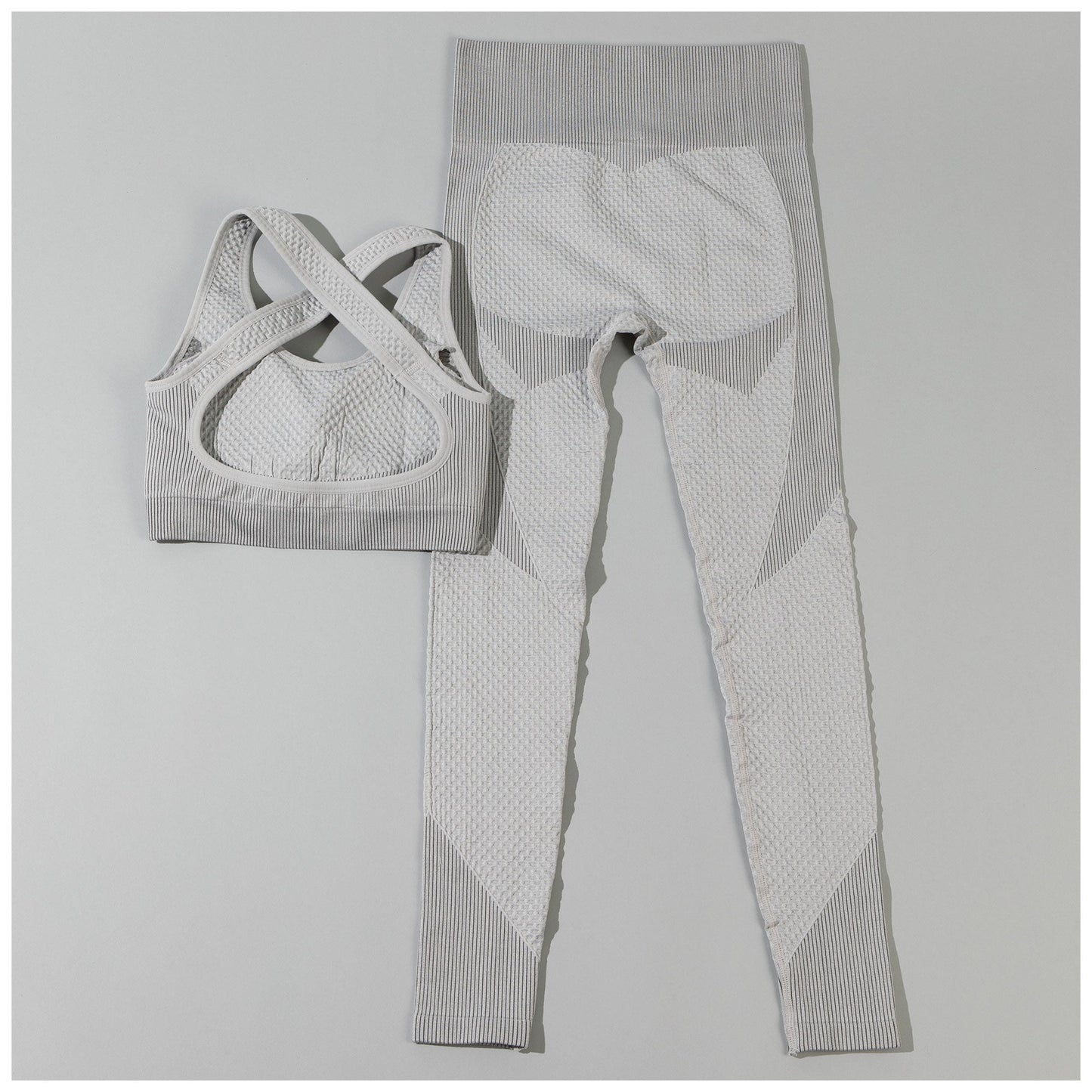 Textured Leggings Sports Bra Activewear Set