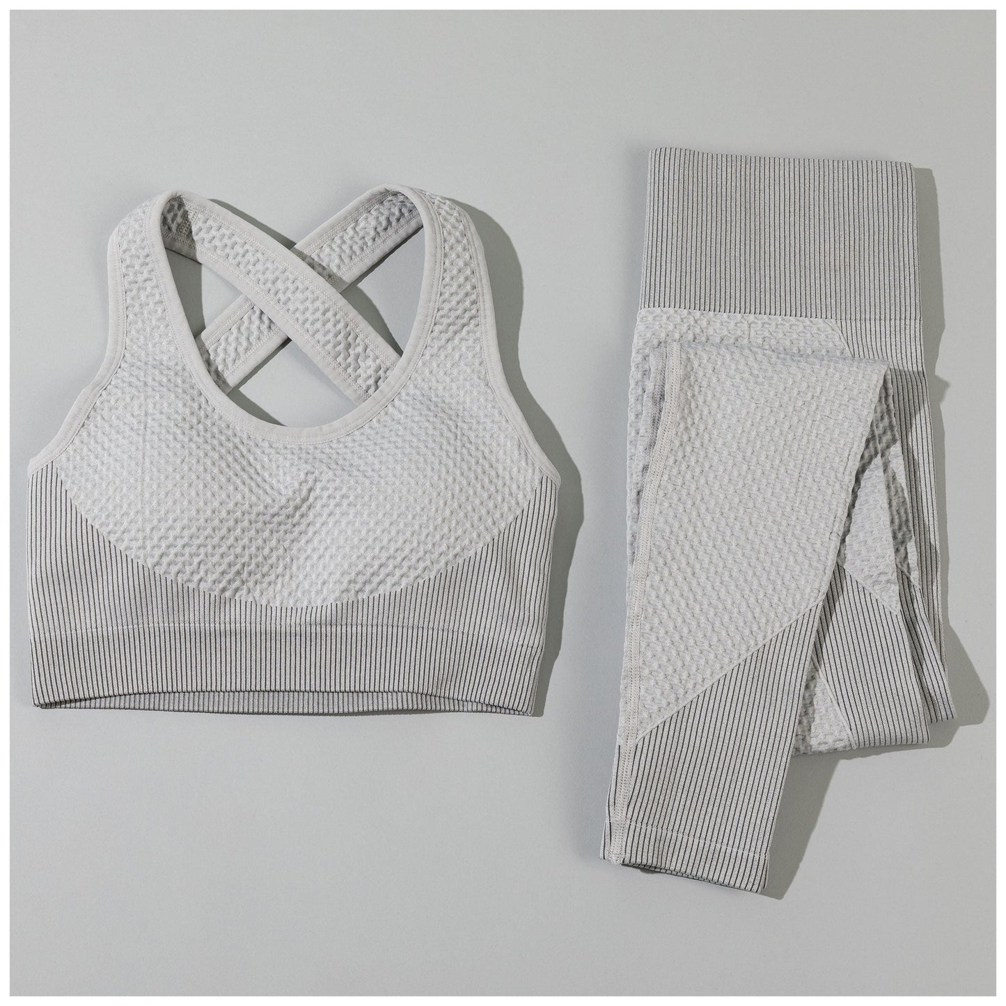 Textured Leggings Sports Bra Activewear Set