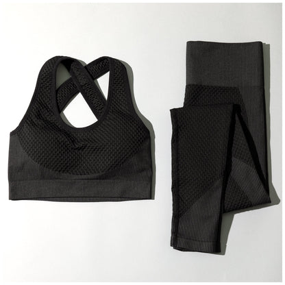 Textured Leggings Sports Bra Activewear Set