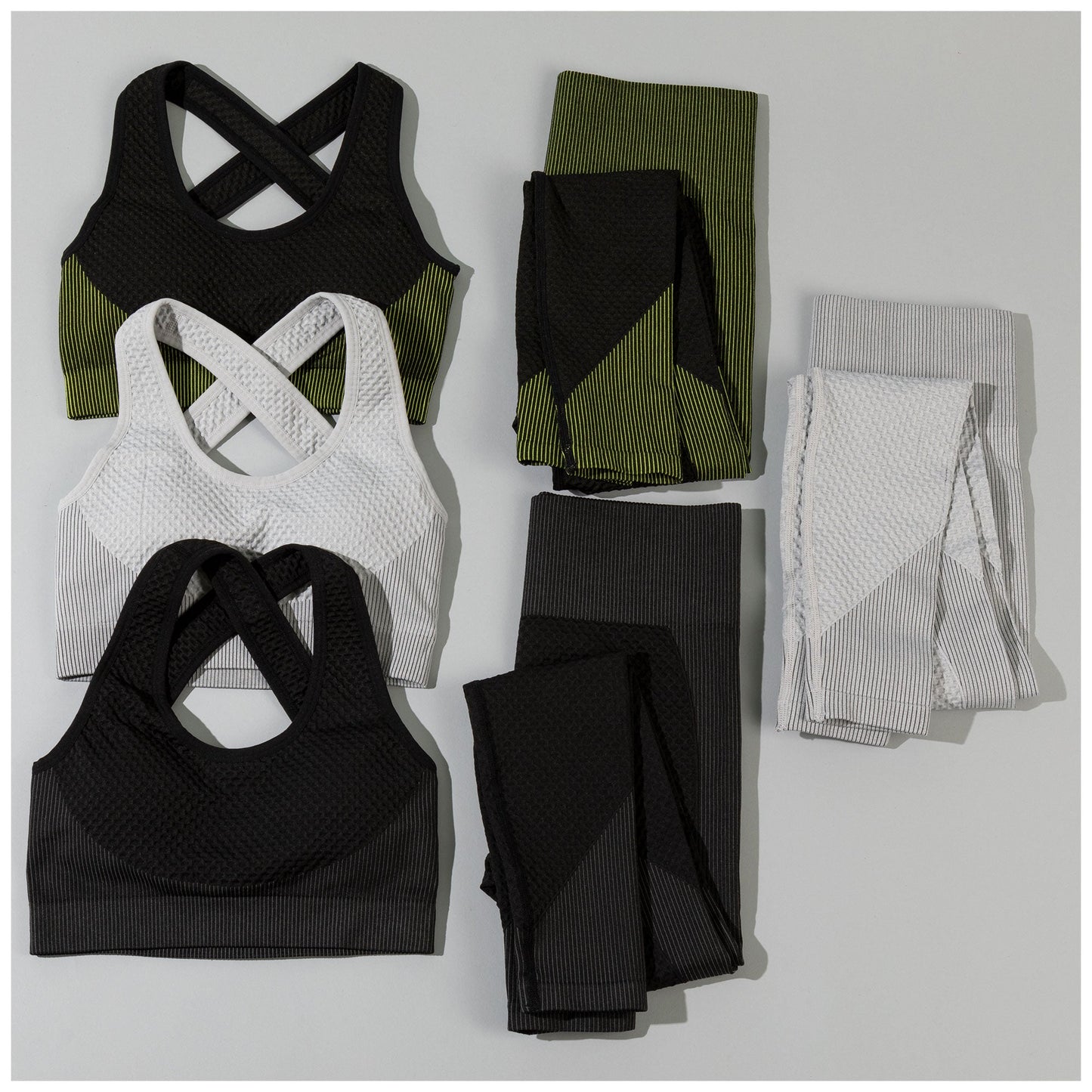 Textured Leggings Sports Bra Activewear Set