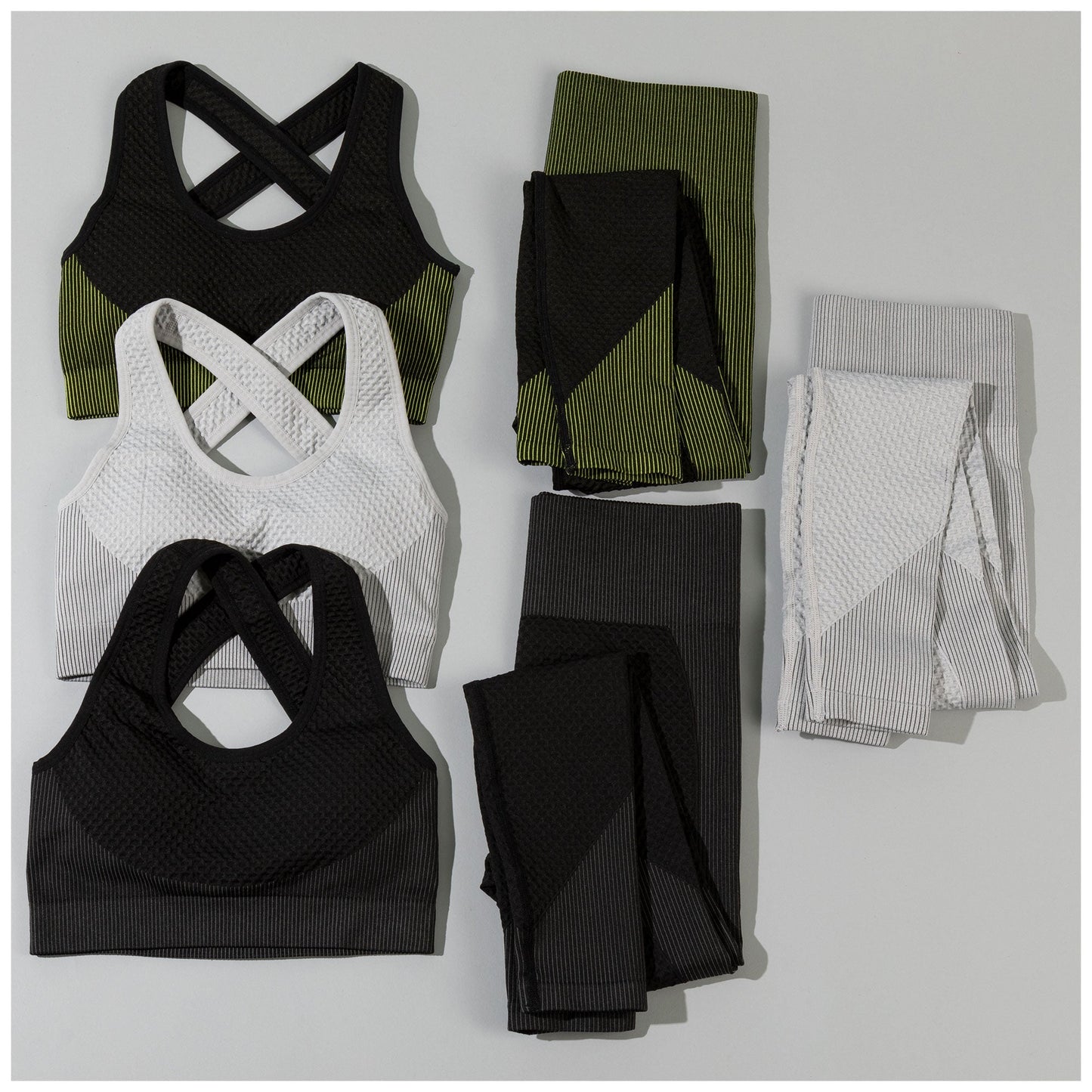 Textured Leggings Sports Bra Activewear Set
