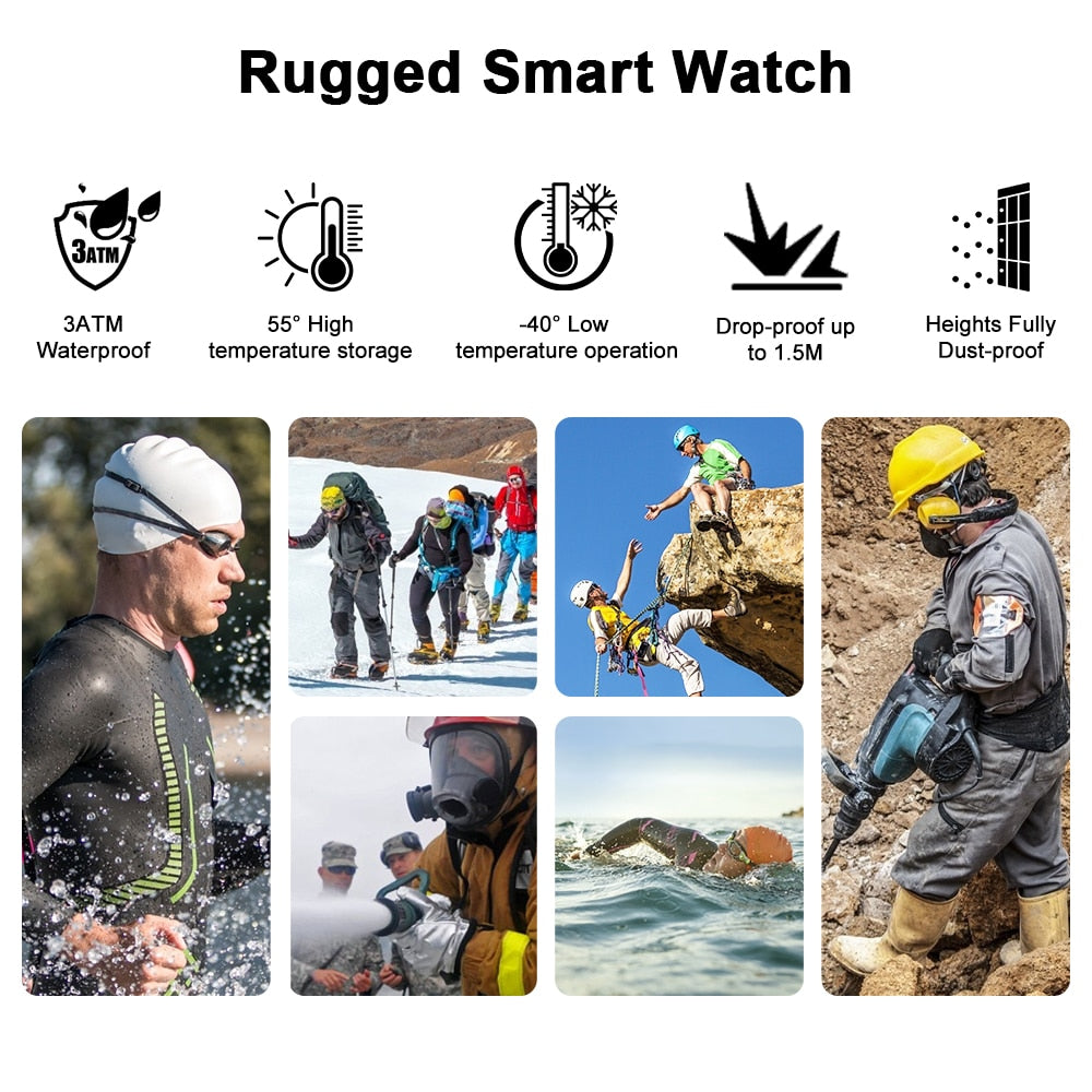 Rugged Smartwatch Outdoor Fitness Tracker