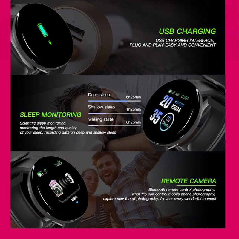 Bluetooth Smartwatch Men Women Health Fitness Tracker