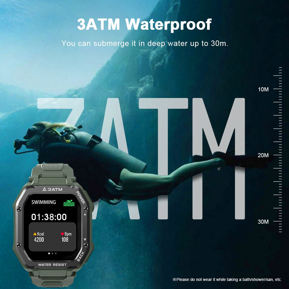Rugged Smartwatch Outdoor Fitness Tracker