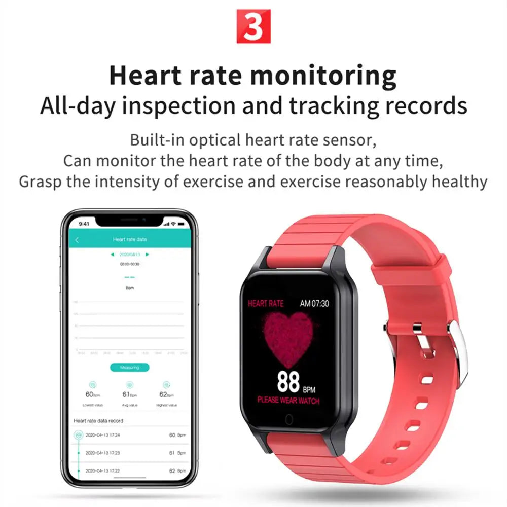 T96 Smartwatch Body Temperature Fitness Tracker