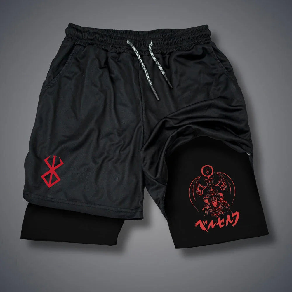 Men's 2 in 1 Compression Running Shorts
