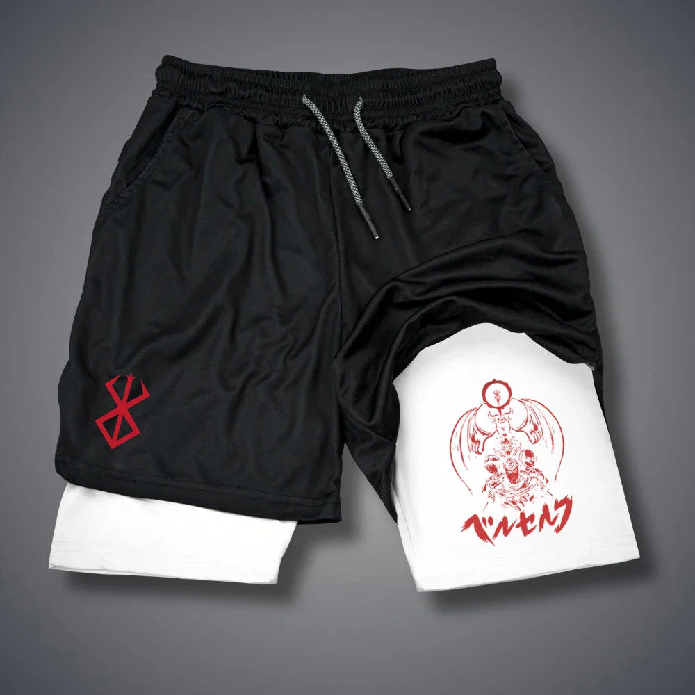 Men's 2 in 1 Compression Running Shorts