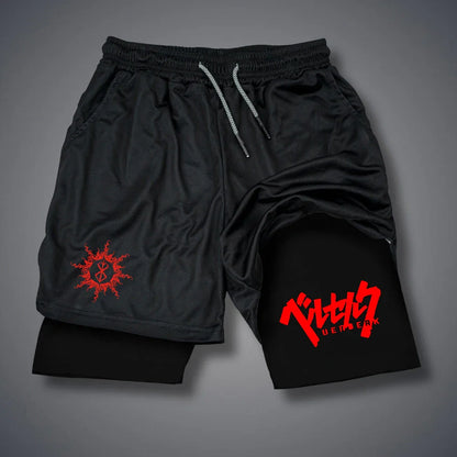 Men's 2 in 1 Compression Running Shorts