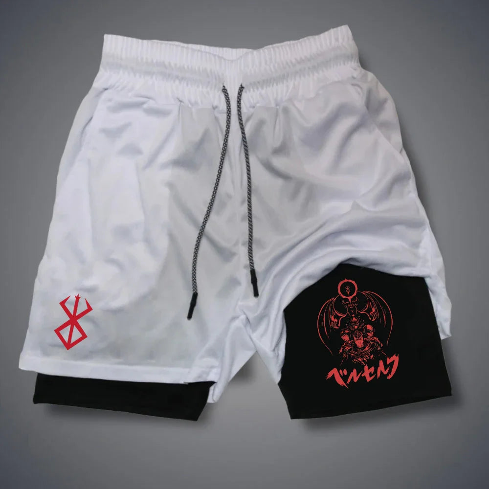 Men's 2 in 1 Compression Running Shorts