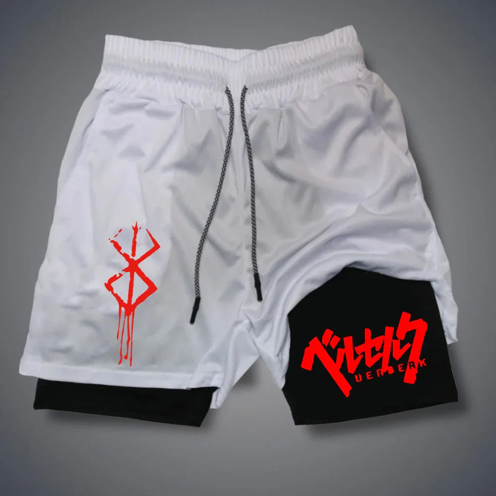Men's 2 in 1 Compression Running Shorts