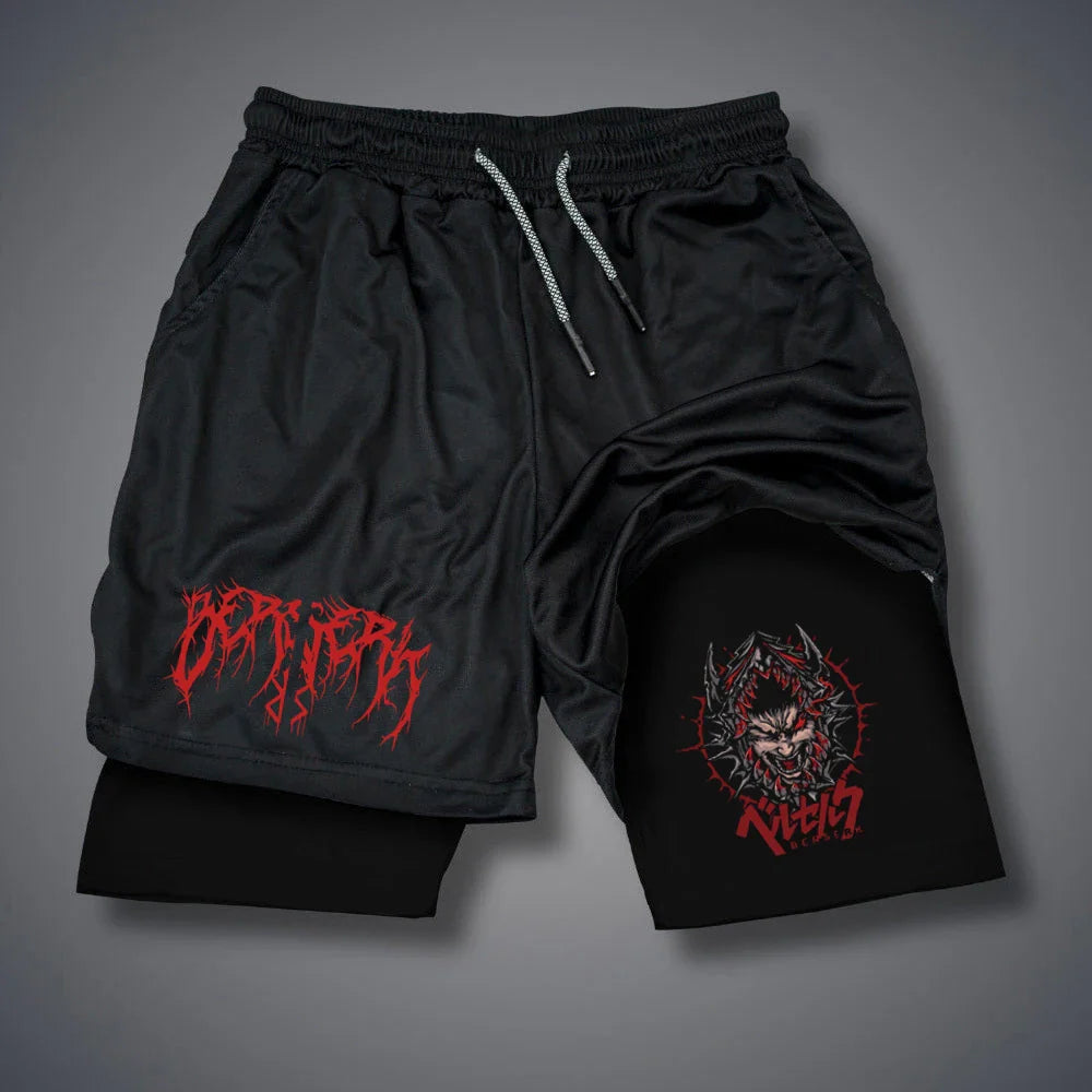 Men's 2 in 1 Compression Running Shorts