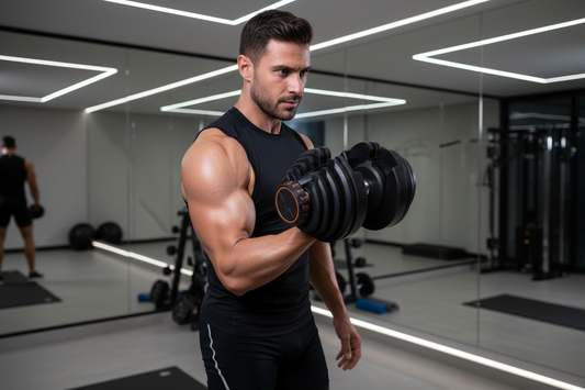 Adjustable Dumbbells Home Gym Intelligent Fast Weight Selection Workout Equipment