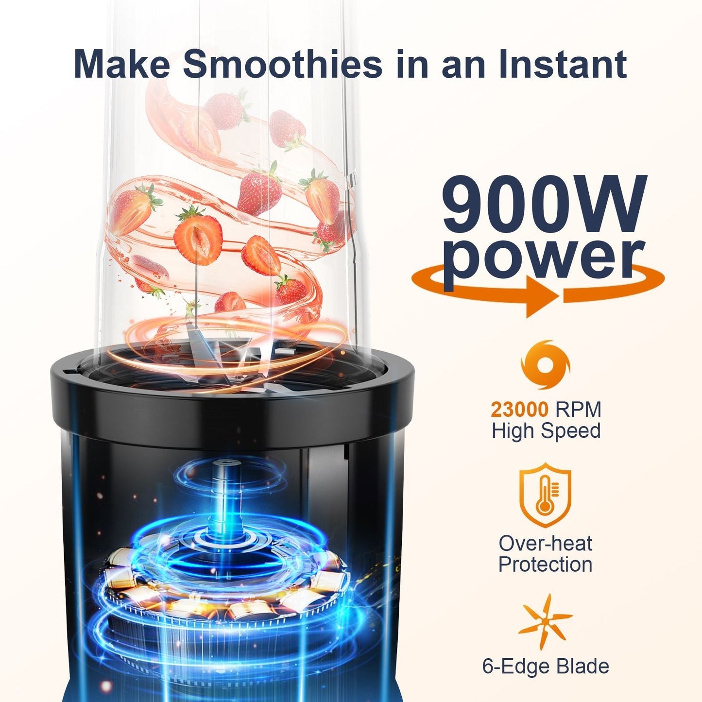 900W Personal Smoothie Blender