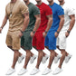 Men's Activewear Running T Shirt Shorts Set