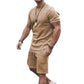 Men's Activewear Running T Shirt Shorts Set