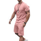 Men's Activewear Running T Shirt Shorts Set